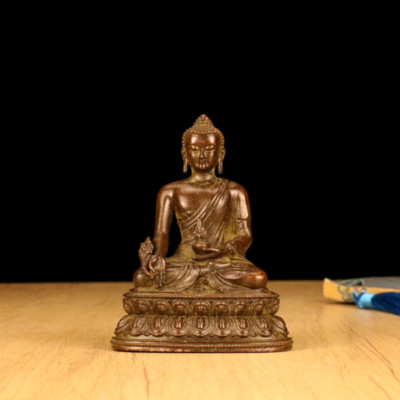 320g Ancient Chinese Handcrafted Brass Exquisite joss statues s26-image