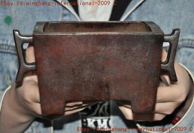 Mark China Buddhism temple “大明宣德”pure bronze joss Incense burner Censer statue-image