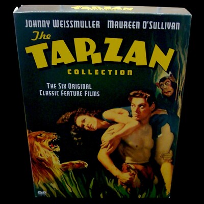 The Tarzan Collection: Johnny Weissmuller (DVD, 2004, 4-Disc Set) 6 Film Set VG -image
