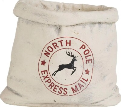 NORTH POLE EXPRESS MAIL 🦌 Reindeer Concrete 🪴Planter Pot Container🎄Christmas-image