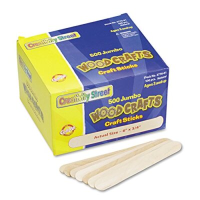 Creativity Street Wood Crafts Jumbo Craft Sticks 6