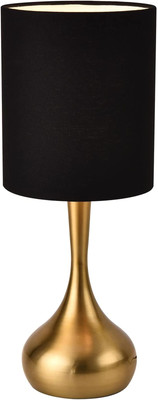 Lampara De Mesa Moderna Pequena De Escritorio Con Base De Metal Dorado 17.3 Pulg-image
