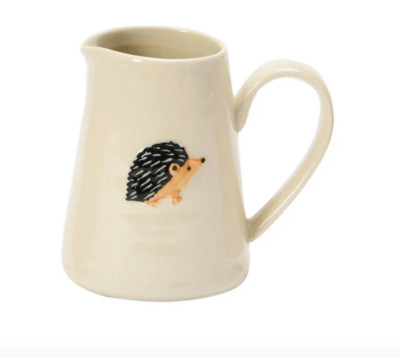 Creative Co-Op Ceramic Hand-Painted Hedgehog Mini Pitcher-image