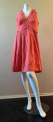 Calvin Klein Orange Ruched Sheath Dress Size 10-image