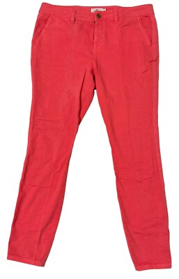 Vineyard Vines Womens Pants Jeans Mid Rise Straight Slim Orange Preppy Size 10-image