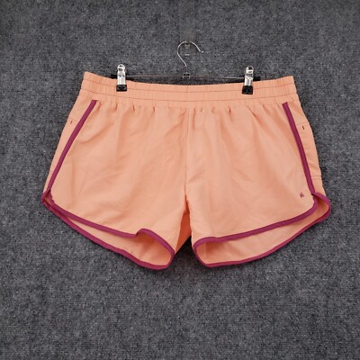 Gillz Shorts Womens L Large Orange Elastic Mid Rise Pull On Athletic Active Gym-image