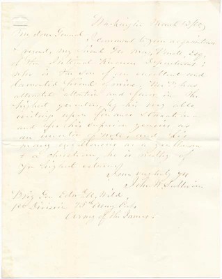 John Whiting SULLIVAN, ca 1801-? / Autograph Letter Signed-image