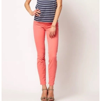 J Brand Jeans Women's Size 30 Coral Casual Festival Mid Rise Skinny Leg Ankle-image