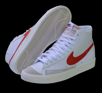 Brand New! Nike Blazer Mid 77 Men's Size 10 Vintage White Orange Custom -image