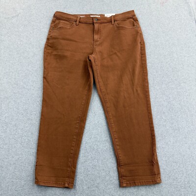 Sonoma Jeans Womens 12P Petite Burnt Orange Girlfiend Fit Mid Rise NEW-image