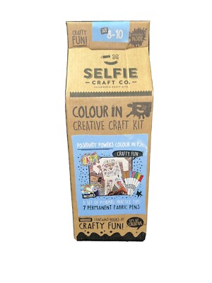 Selfie Craft CO. Creative Craft Kit Colour In POSITIVITY POWERS  PJ’S BRAND NEW-image