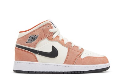 Air Jordan Air Jordan 1 Mid SE GS 'Orange Suede' DV1336-800 Size-image