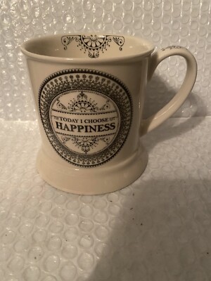 Creative Co-op Coffee Mug Today I Choose Happiness 12 oz NWOT-image