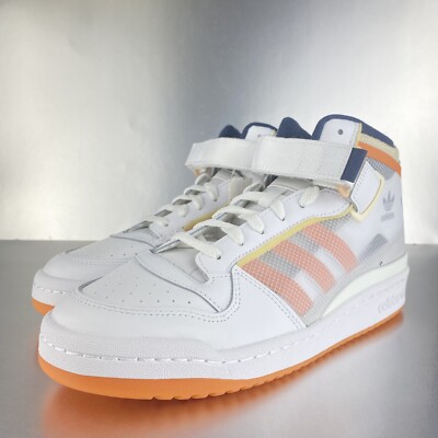 Adidas Forum Mid TT FY4707 Men’s Size 8.5 White, Orange, Blue-image