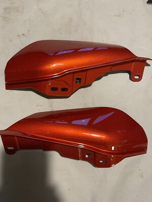 Brand New Orange Mid Frame Air Deflectors Heat Shield Trim For Harley Davidson-image