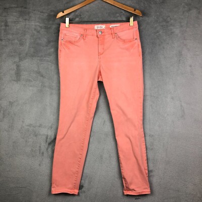 Jessica Simpson Forever Rolled Skinny Denim Size 30 Orange Mid Rise 27 in Inseam-image