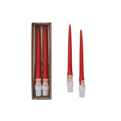 Creative Co-op - Santa Taper Candles Set - XS3524-image