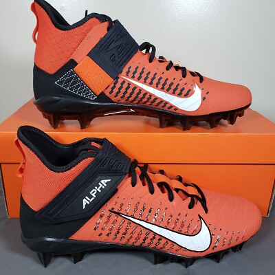 Nike Alpha Menace Pro 2 Mid Orange Football Cleats Mens Size 10 New AQ3209-801-image