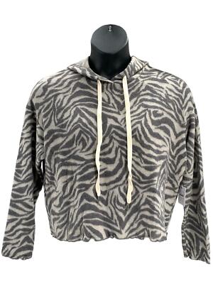 La La Land Creative Co. Zebra Print Hoodie Black-image
