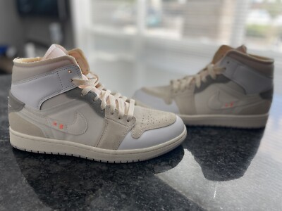 Size 9 - Jordan 1 Mid SE Craft White 2022-image