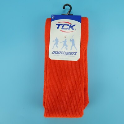 New Adult Orange TCK Multisport Polyester Sock Pair Size Medium-image