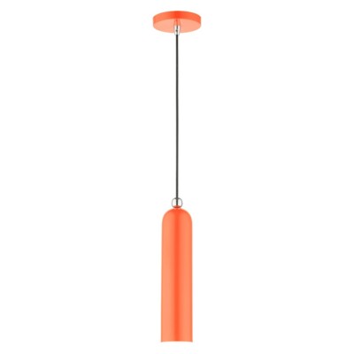 Livex Ardmore 1 Light Pendant, Shiny Orange - 46751-77-image