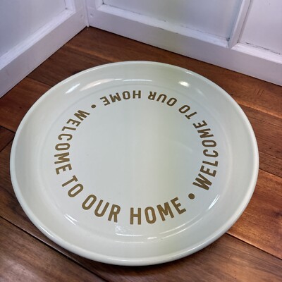Welcome to Our Home Round Serving Tray - Creative CO-OP Home Warming-image