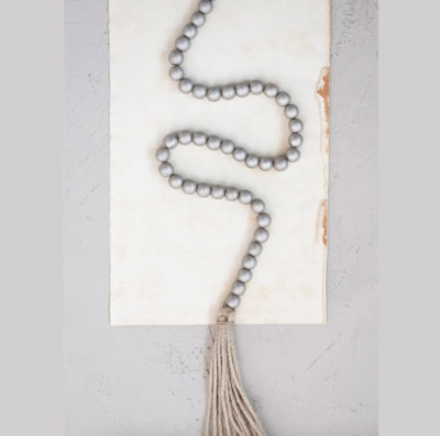 NEW! Silver Bead Garland 72”L Christmas Decor Shimmer Sparkle Tree Garland-image