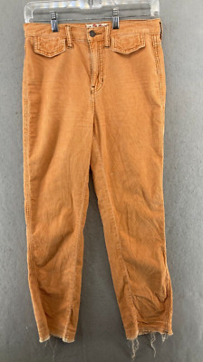 We The Free Womens Pants 26 Orange Cordouroy-image