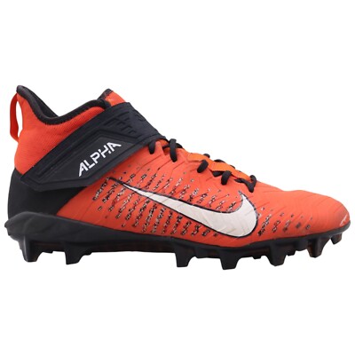 Nike Alpha Menace Pro 2 Mid Mens Size 12 US Orange Football Cleats AQ3209-801-image