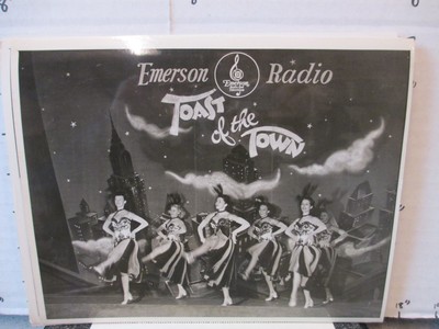 CBS TV photo 1950s TOAST OF TOWN Ed Sullivan June Taylor dancers Emerson radio-image