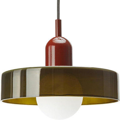 Mid Century Pendant Light Orange Glass Hanging Light Kitchen Island Nordic Coast-image