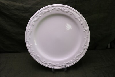 Mesa International MSA8 White Embossed Dots XL Dinner Plate 12 