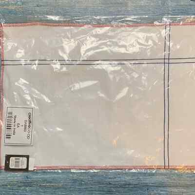 Creative Co Op Set of 4 Cloth Placemats Red, White, and Blue-image