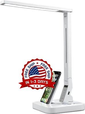 Lampara De Mesa Lampara LED Escritorio Ajustable Intensidad Oficina Casa USB 14W-image
