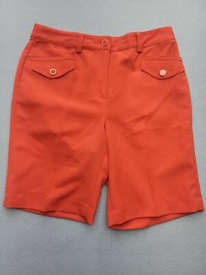 EP Pro Womens Shorts 4 Orange Bermuda 9 Inch Mid Rise-image