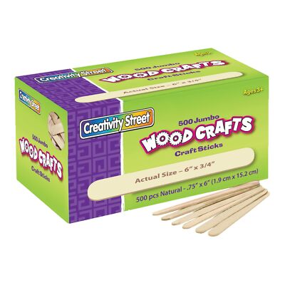 Creativity Street Wood Crafts Jumbo Craft Sticks 6