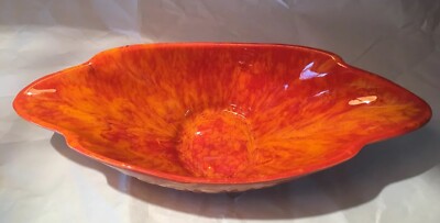 Mid Century Vintage Cal Style 287 Art Pottery Gorgeous Bright Burnt Orange.-image