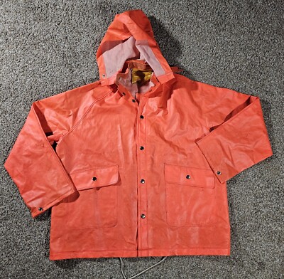 Thermosport Jacket Medium Orange Rain Coat Utility-image