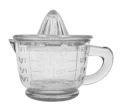 Creative Co-Op Clear Pressed Glass Juicer (Set of 2 Pieces)-image