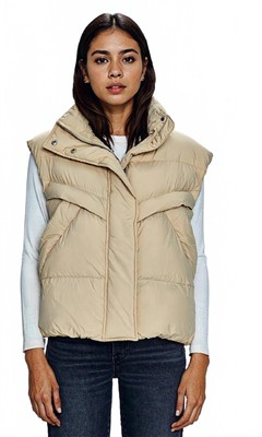 Pistola joss quilted puffer vest in Warm Sand - size S-image