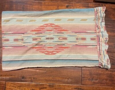 Vtg Ralph Lauren Mesa Aqua Southwest Standard Pillowcase (1)-image