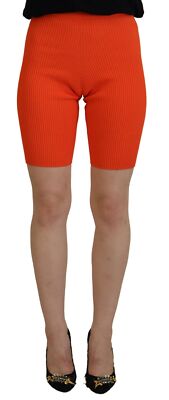 Dsquared² Orange Viscose Mid Waist Slim Fit Bermuda Women's Shorts Authentic-image