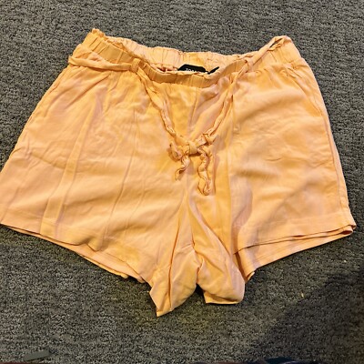 Torrid Peach Orange Dress Shorts Size 00 Pockets-image