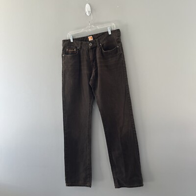 Boss Orange Brown Pants Mid Rise Regular Fit Size 34 / 34-image