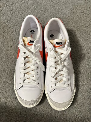 Size 8 - Nike Blazer Low 77 Vintage White Team Orange-image