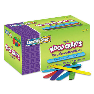 Chenille Kraft Creativity Street Company Colored Wood Sticks (Popsicle) Size-image