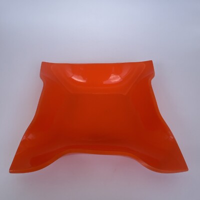 Vintage MCM Ashtray Orange  Melamine Mid Century Modern-image