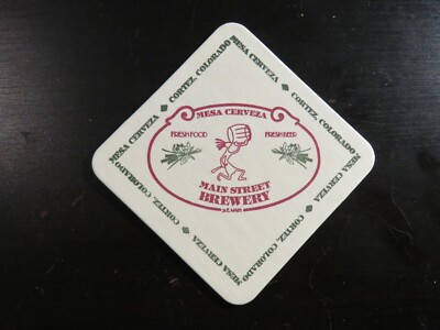 Beer Coaster ~ MAIN STREET Brewery Mesa Cerveza ~ Cortez, COLORADO Since 1995-image