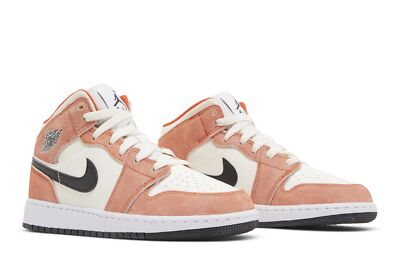 Nike  Air Jordan 1 Mid SE GS Orange Suede DV1336-800-image